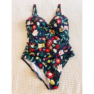 Boden Floral One Piece Swimsuit
